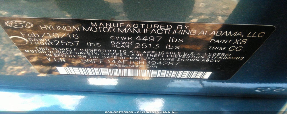 5NPE34AF1GH394287 2016 HYUNDAI SONATA photo no. 9