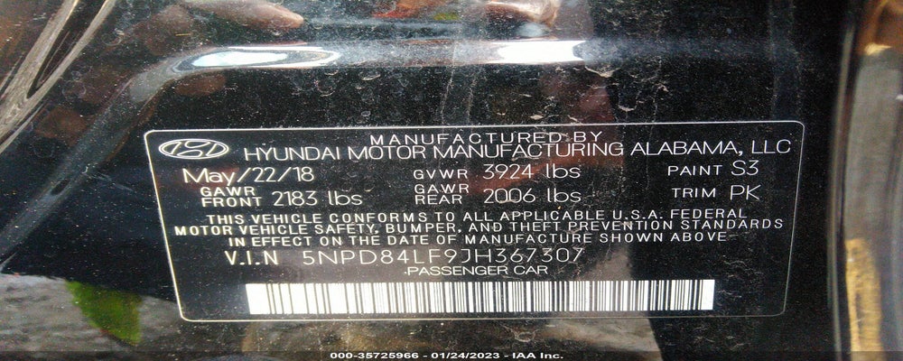 5NPD84LF9JH367307 2018 HYUNDAI ELANTRA photo no. 9