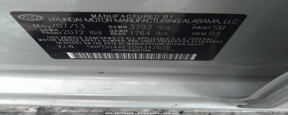 5NPDH4AE2DH342618 2013 HYUNDAI ELANTRA photo no. 9