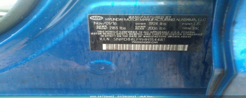 5NPD84LF9HH154481 2017 HYUNDAI ELANTRA photo no. 9