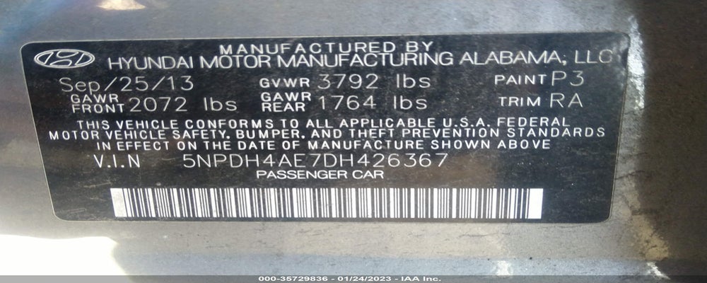 5NPDH4AE7DH426367 2013 HYUNDAI ELANTRA photo no. 9