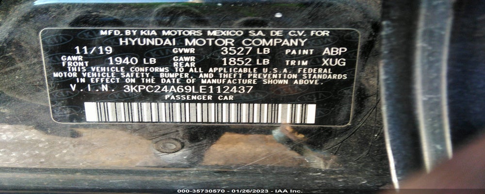 3KPC24A69LE112437 2020 HYUNDAI ACCENT photo no. 9