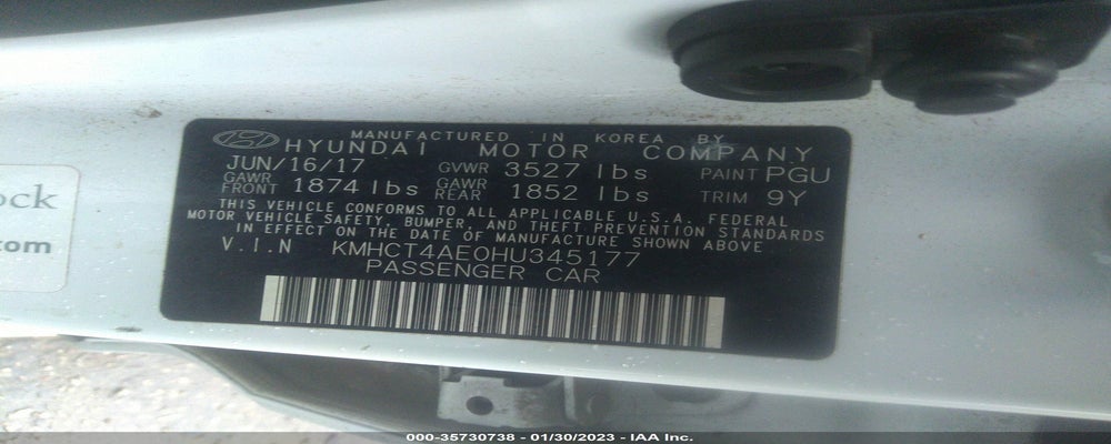 KMHCT4AE0HU345177 2017 HYUNDAI ACCENT photo no. 9