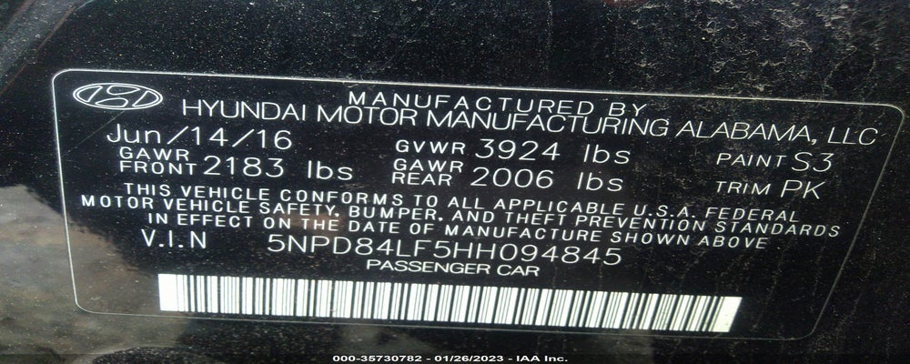 5NPD84LF5HH094845 2017 HYUNDAI ELANTRA photo no. 9