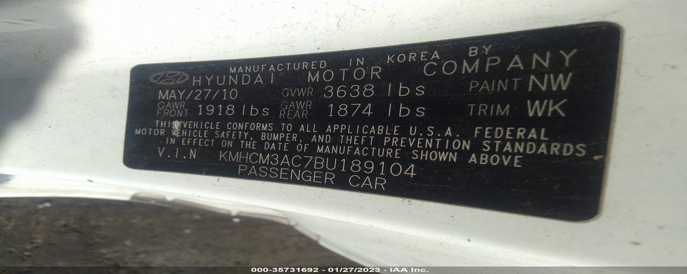 KMHCM3AC7BU189104 2011 HYUNDAI ACCENT photo no. 9