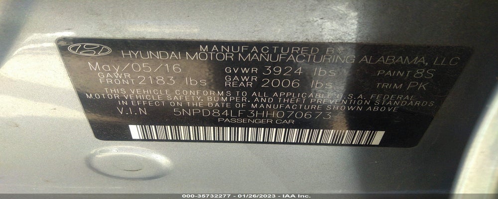5NPD84LF3HH070673 2017 HYUNDAI ELANTRA photo no. 9