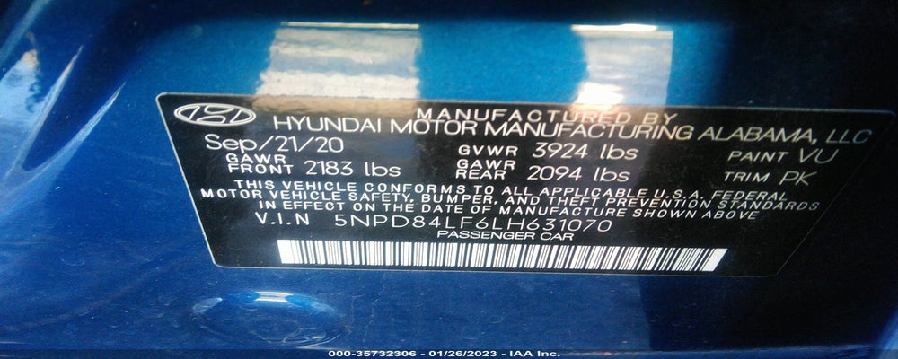5NPD84LF6LH631070 2020 HYUNDAI ELANTRA photo no. 9