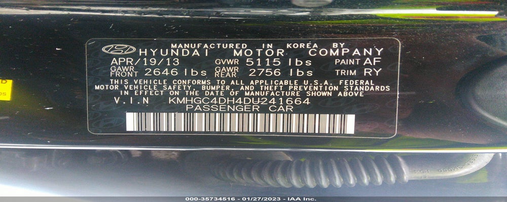 KMHGC4DH4DU241664 2013 HYUNDAI GENESIS photo no. 9