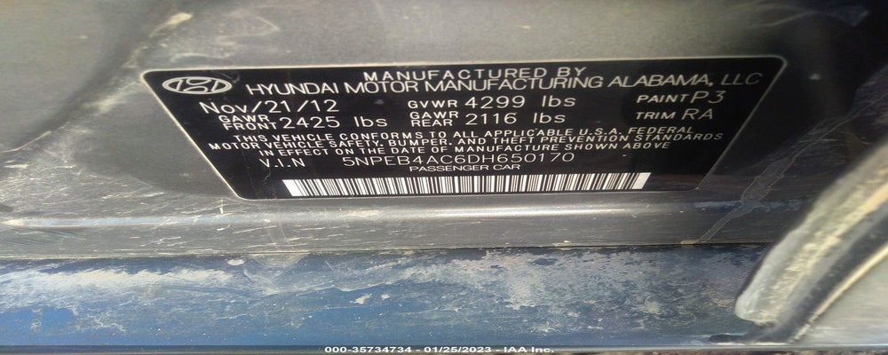 5NPEB4AC6DH650170 2013 HYUNDAI SONATA photo no. 9
