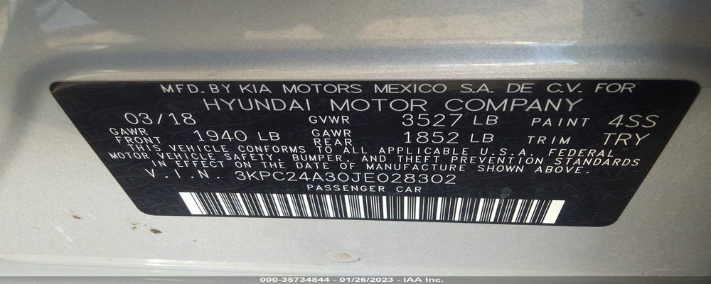 3KPC24A30JE028302 2018 HYUNDAI ACCENT photo no. 9