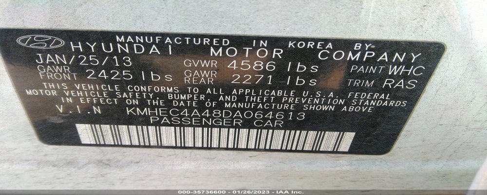 KMHEC4A48DA064613 2013 HYUNDAI SONATA HYBRID photo no. 9