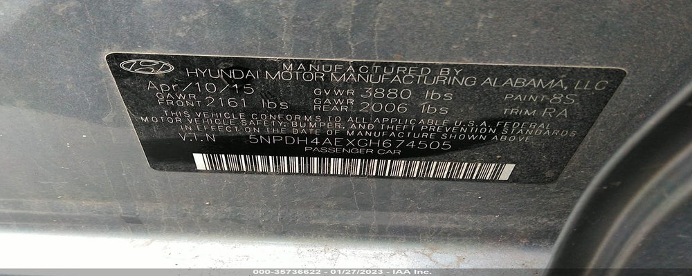 5NPDH4AEXGH674505 2016 HYUNDAI ELANTRA photo no. 9