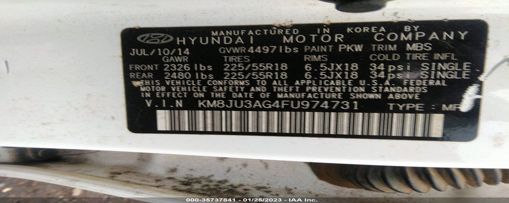 KM8JU3AG4FU974731 2015 HYUNDAI TUCSON photo no. 9