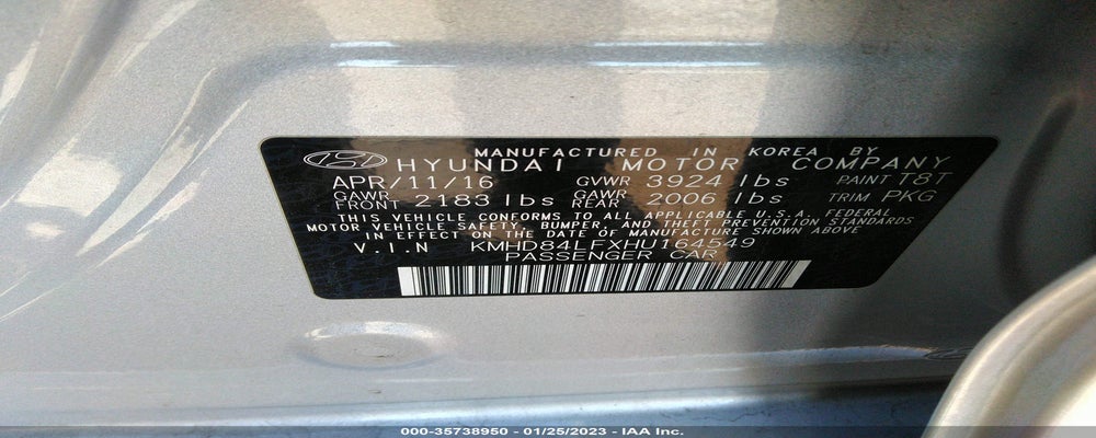 KMHD84LFXHU164549 2017 HYUNDAI ELANTRA photo no. 9