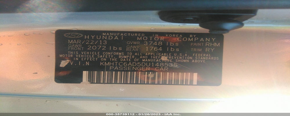 KMHTC6AD5DU148535 2013 HYUNDAI VELOSTER photo no. 9