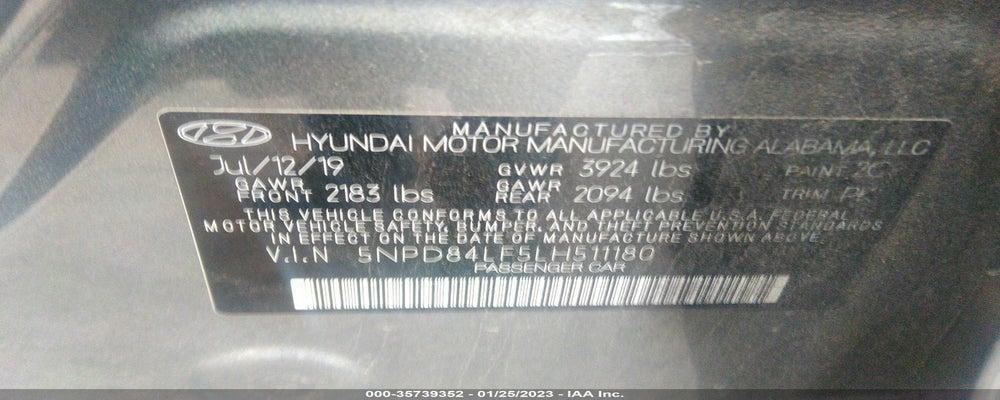 5NPD84LF5LH511180 2020 HYUNDAI ELANTRA photo no. 9