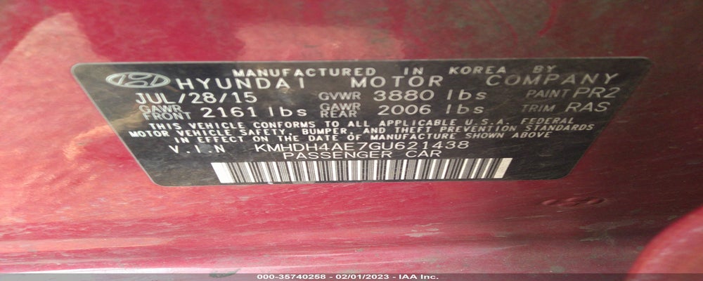 KMHDH4AE7GU621438 2016 HYUNDAI ELANTRA photo no. 9