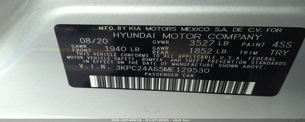 3KPC24A65ME129530 2021 HYUNDAI ACCENT photo no. 9