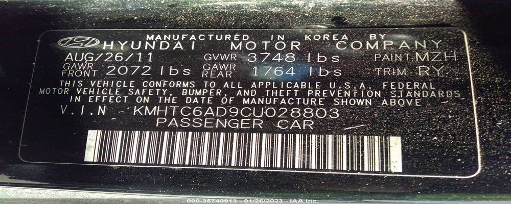 KMHTC6AD9CU028803 2012 HYUNDAI VELOSTER photo no. 9