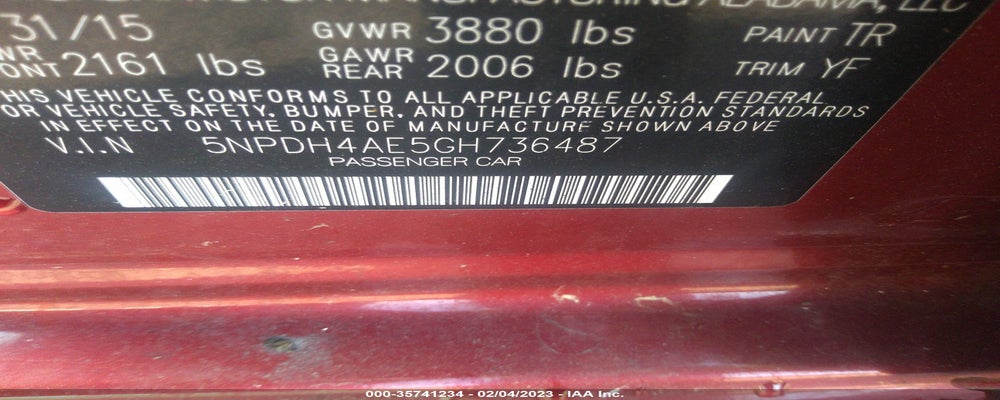 5NPDH4AE5GH736487 2016 HYUNDAI ELANTRA photo no. 9