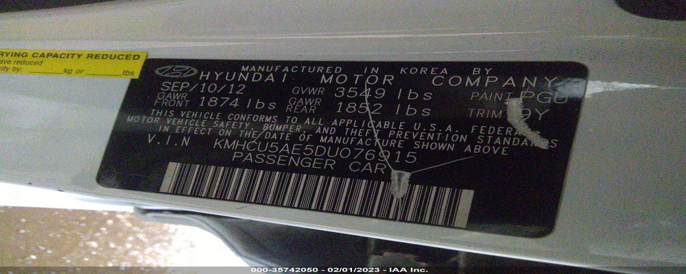 KMHCU5AE5DU076915 2013 HYUNDAI ACCENT photo no. 9