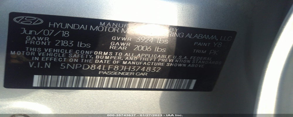 5NPD84LF8JH374832 2018 HYUNDAI ELANTRA photo no. 9