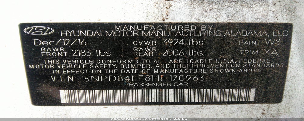 5NPD84LF8HH170963 2017 HYUNDAI ELANTRA photo no. 9
