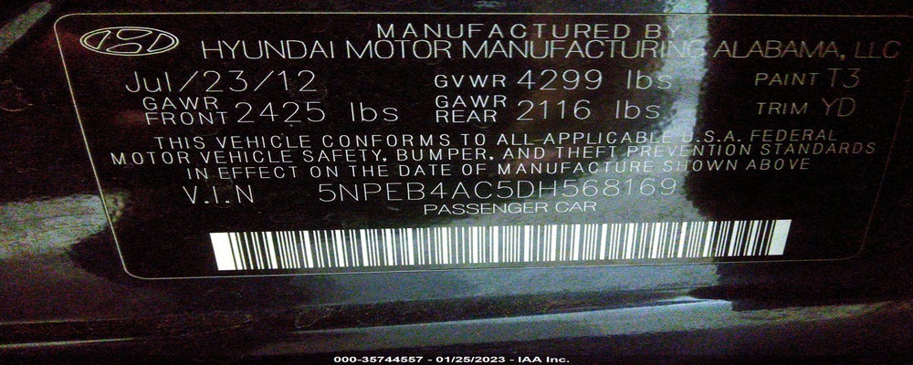5NPEB4AC5DH568169 2013 HYUNDAI SONATA photo no. 9