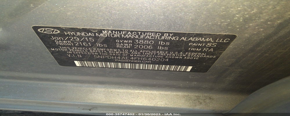 5NPDH4AE4FH640204 2015 HYUNDAI ELANTRA photo no. 9