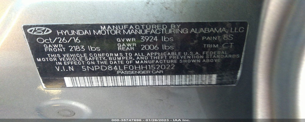 5NPD84LF0HH152022 2017 HYUNDAI ELANTRA photo no. 9