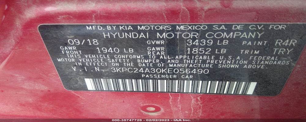 3KPC24A30KE056490 2019 HYUNDAI ACCENT photo no. 9