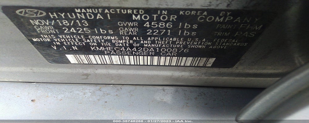 KMHEC4A42DA100876 2013 HYUNDAI SONATA HYBRID photo no. 9