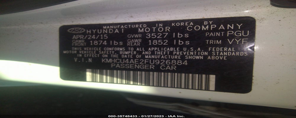 KMHCU4AE2FU926884 2015 HYUNDAI ACCENT photo no. 9