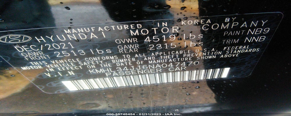 KMHL34JJ6NA047470 2022 HYUNDAI SONATA HYBRID photo no. 9