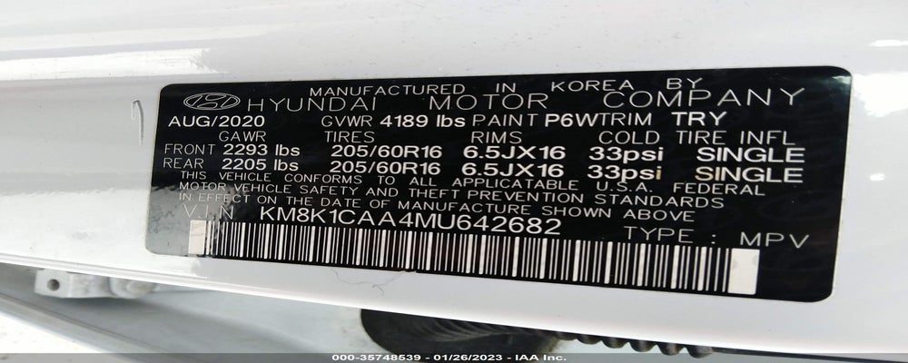 KM8K1CAA4MU642682 2021 HYUNDAI KONA photo no. 9