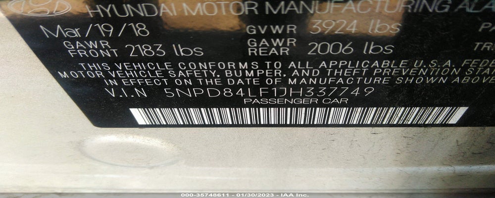 5NPD84LF1JH337749 2018 HYUNDAI ELANTRA photo no. 9