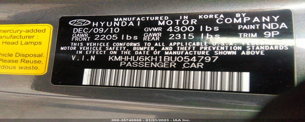 KMHHU6KH1BU054797 2011 HYUNDAI GENESIS COUPE photo no. 9