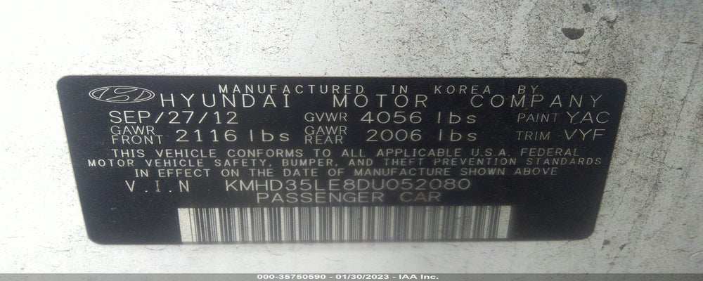 KMHD35LE8DU052080 2013 HYUNDAI ELANTRA GT photo no. 9