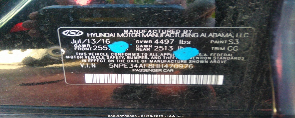 5NPE34AF8HH470976 2017 HYUNDAI SONATA photo no. 9