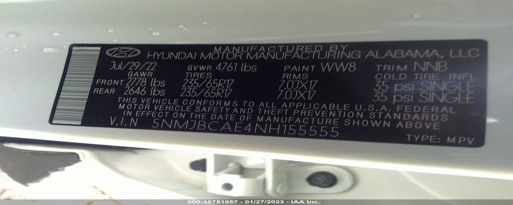 5NMJBCAE4NH155555 2022 HYUNDAI TUCSON photo no. 9