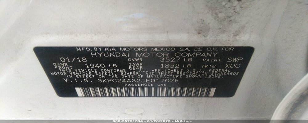 3KPC24A32JE017026 2018 HYUNDAI ACCENT photo no. 9