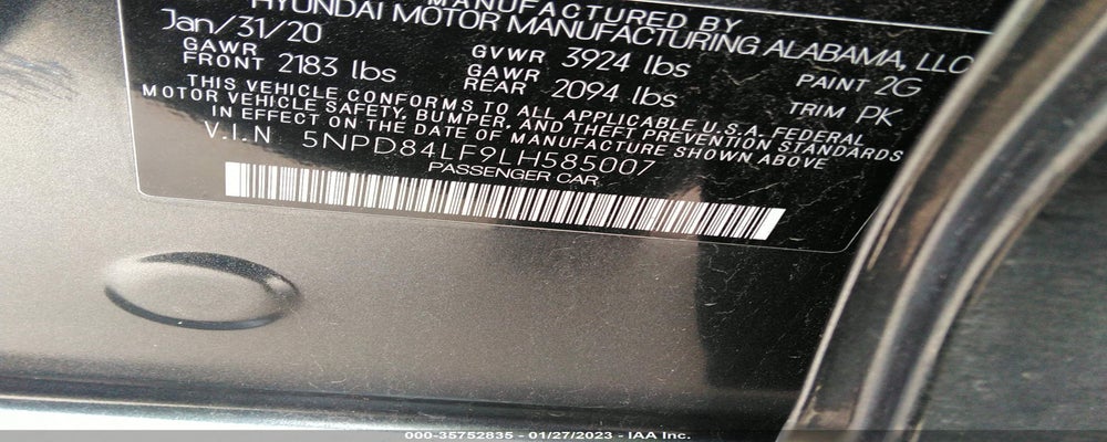 5NPD84LF9LH585007 2020 HYUNDAI ELANTRA photo no. 9