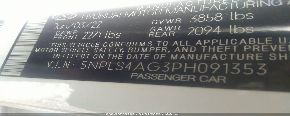 5NPLS4AG3PH091353 2023 HYUNDAI ELANTRA photo no. 9
