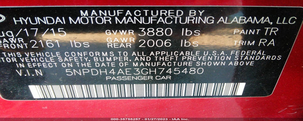 5NPDH4AE3GH745480 2016 HYUNDAI ELANTRA photo no. 9
