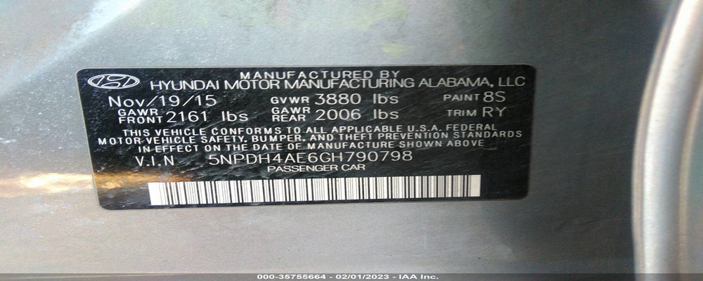 5NPDH4AE6GH790798 2016 HYUNDAI ELANTRA photo no. 9