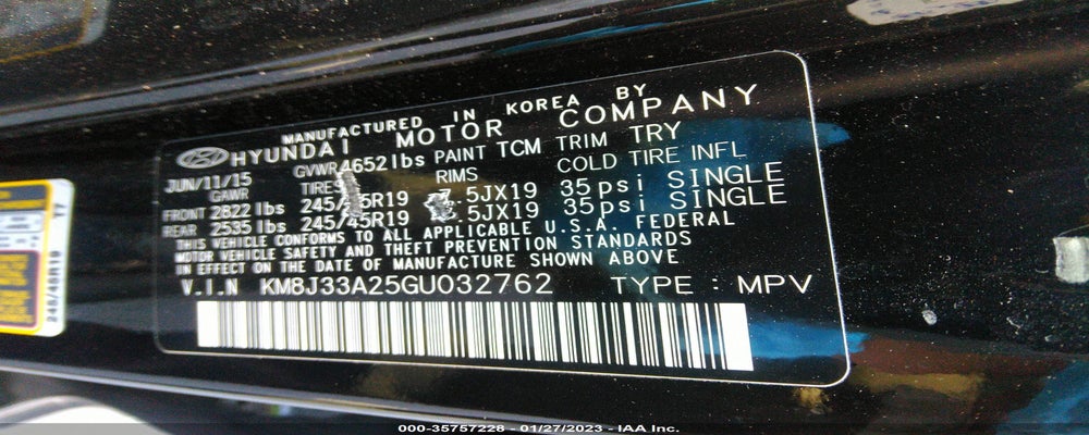 KM8J33A25GU032762 2016 HYUNDAI TUCSON photo no. 9