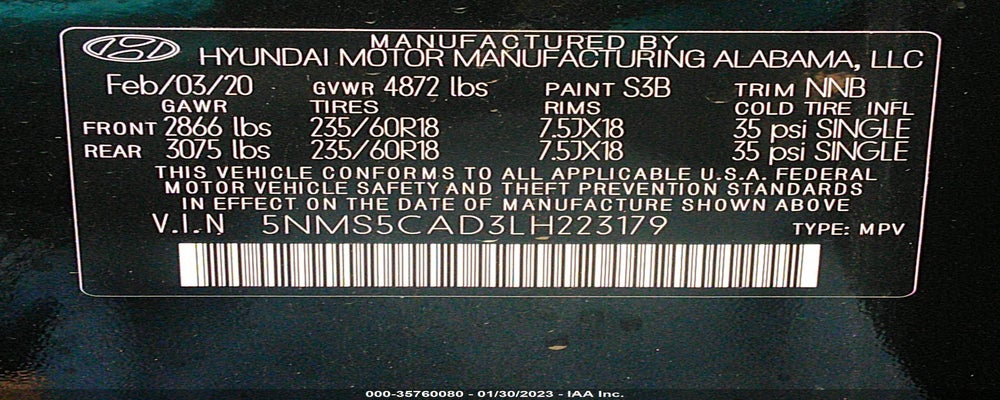 5NMS5CAD3LH223179 2020 HYUNDAI SANTA FE photo no. 9