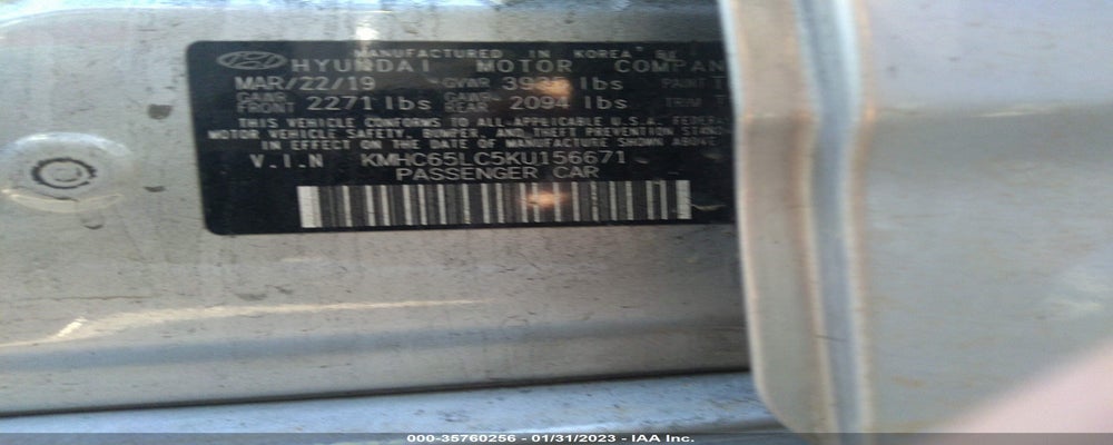 KMHC65LC5KU156671 2019 HYUNDAI IONIQ HYBRID photo no. 9