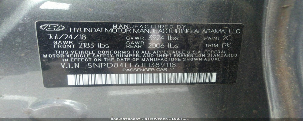 5NPD84LF6JH389118 2018 HYUNDAI ELANTRA photo no. 9