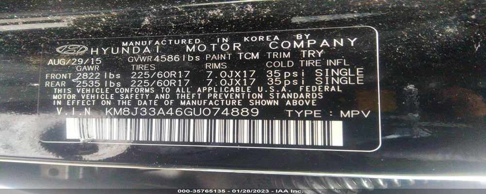 KM8J33A46GU074889 2016 HYUNDAI TUCSON photo no. 9